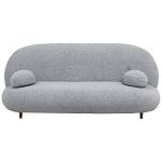 Двухместный диван с мягкой обивкой из ткани серый на деревянных ножках Michael Sofa Grey варинант исполнения - 1 | Loft Concept в Ростове-на-Дону