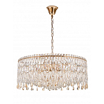 Люстра круглая с хрустальными подвесками на золотистом каркасе Roul Crystal Light варинант исполнения - 9 | Loft Concept в Ростове-на-Дону