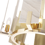 Люстра подвесная круглая с мраморными прямоугольными вставками и золотым основанием Диаметр 55 см Marble square Chandelier варинант исполнения - 3 | Loft Concept в Ростове-на-Дону