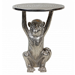 Столик с подстольем в виде обезьянки Bombay Nickel варинант исполнения - 2 | Loft Concept в Ростове-на-Дону