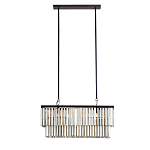 Люстра линейная прямоугольная с подвесками из натурального перламутра Nacre варинант исполнения - 1 | Loft Concept в Ростове-на-Дону