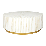 Стол журнальный Белый RADIAL BONE INLAY COFFEE TABLE NATURAL варинант исполнения - 1 | Loft Concept в Ростове-на-Дону