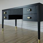 Письменный стол с 4-мя ящиками Elsa Dreams Black  варинант исполнения - 2 | Loft Concept в Ростове-на-Дону