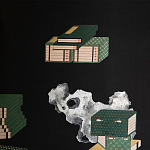 Обои ручная роспись The Art of Learning and Steps for the Flowers by Teo Yang Original colourway on Pitch dyed silk варинант исполнения - 3 | Loft Concept в Ростове-на-Дону