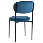 Стул с круглым сиденьем на металлическом основании ALFIE CHAIR Blue варинант исполнения - 4 | Loft Concept в Ростове-на-Дону
