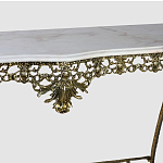 Консоль из бронзы с мраморной прямоугольной столешницей Bronze Console варинант исполнения - 2 | Loft Concept в Ростове-на-Дону