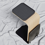 Stolik 90 поднос из массива дуба чёрного цвета варинант исполнения - 1 | Loft Concept в Ростове-на-Дону