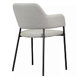 Стул мягкий с подлокотниками Chair Gray Upholstery Boucle варинант исполнения - 3 | Loft Concept в Ростове-на-Дону