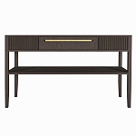 Дизайнерская Консоль с полкой и ящиком Primo Темный орех варинант исполнения - 8 | Loft Concept в Ростове-на-Дону