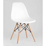Пластиковый стул на ножках из массива бука Eames White  варинант исполнения - 1 | Loft Concept в Ростове-на-Дону