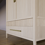 Шкаф платяной Primo с выдвижными ящиками шпон Черный дуб варинант исполнения - 5 | Loft Concept в Ростове-на-Дону