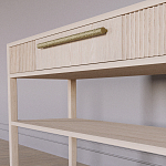 Дизайнерская Консоль с полкой и ящиком Primo Светлый дуб варинант исполнения - 3 | Loft Concept в Ростове-на-Дону