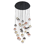 Люстра каскадная с черным круглым основанием 27 подвесов Celestial Waltz варинант исполнения - 1 | Loft Concept в Ростове-на-Дону
