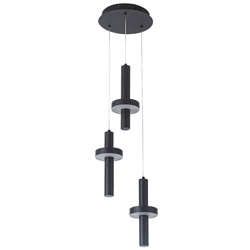    3-  Flos Black Metal Acrylic Trio Hanging Lamp   -- | Loft Concept 