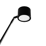 Торшер с изогнутой черной металлической стойкой и цилиндрическим плафоном Davide Groppi варинант исполнения - 10 | Loft Concept в Ростове-на-Дону