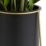 Кашпо из металла и латуни Elegance Elevated Planters черное варинант исполнения - 4 | Loft Concept в Ростове-на-Дону