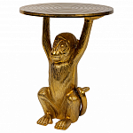 Столик с подстольем в виде обезьянки Bombay Gold варинант исполнения - 1 | Loft Concept в Ростове-на-Дону