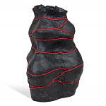 Ваза с красным кожаным жгутом "Красной нитью" варинант исполнения - 1 | Loft Concept в Ростове-на-Дону