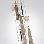 Люстра подвесная с 8-ю шарообразными плафонами из белого стекла с подвесками из камня и кисточками Agatelle варинант исполнения - 7 | Loft Concept в Ростове-на-Дону