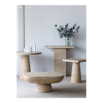 Столик кофейный кремового цвета с овальной столешницей и круглым основанием Cream Dalmen Table варинант исполнения - 8 | Loft Concept в Ростове-на-Дону