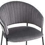 Стул в велюре серого цвета Horizon варинант исполнения - 6 | Loft Concept в Ростове-на-Дону