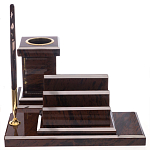 Настольный письменный набор из природного камня обсидиана с декором в виде орла Golden Eagle варинант исполнения - 5 | Loft Concept в Ростове-на-Дону