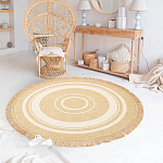 Ковер из комбинированного состава с узором The Cycle of Happiness варинант исполнения - 2 | Loft Concept в Ростове-на-Дону