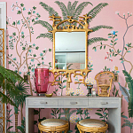 Обои ручная роспись Amazonia Florence Pink dyed silk варинант исполнения - 4 | Loft Concept в Ростове-на-Дону