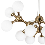 Люстра с плафонами из стеклянных шаров Pearls Suspension Brass Chandelier варинант исполнения - 3 | Loft Concept в Ростове-на-Дону
