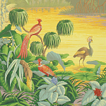 Обои ручная роспись Le Brésil Special Colourway варинант исполнения - 1 | Loft Concept в Ростове-на-Дону