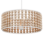 Люстра в форме цилиндра с вставками из деревянных бусин Wooden Beads варинант исполнения - 2 | Loft Concept в Ростове-на-Дону