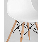 Пластиковый стул на ножках из массива бука Eames White  варинант исполнения - 2 | Loft Concept в Ростове-на-Дону
