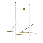 Люстра с 8-ю пересекающимися цилиндрическими плафонами на тонких тросах Trumpet tube варинант исполнения - 6 | Loft Concept в Ростове-на-Дону