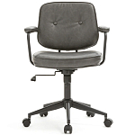 Офисное кресло в винтажном стиле на колёсах Glenn Dark Grey Chair варинант исполнения - 2 | Loft Concept в Ростове-на-Дону