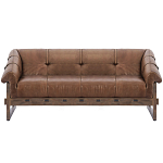 Трехместный диван Duncan винтажная коричневая кожа варинант исполнения - 1 | Loft Concept в Ростове-на-Дону