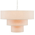 Люстра круглая трехъярусная с тканевыми абажурами Light Soft Glow варинант исполнения - 1 | Loft Concept в Ростове-на-Дону