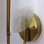 Бра с изогнутым рельефным плафоном Textured Glass варинант исполнения - 4 | Loft Concept в Ростове-на-Дону