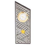 Часы подарочные настольные в виде погона Генерала из натурального камня Змеевик Silver Military Clock варинант исполнения - 7 | Loft Concept в Ростове-на-Дону