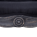 Кресло низкое в стиле прованс Черный Лен Louis French Armchair  варинант исполнения - 5 | Loft Concept в Ростове-на-Дону