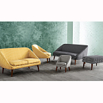 Кресло желтое с принтом Pauley Yellow Armchair варинант исполнения - 4 | Loft Concept в Ростове-на-Дону