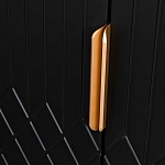 Комод черный округлой формы с рельефным фасадом Black Cut варинант исполнения - 3 | Loft Concept в Ростове-на-Дону