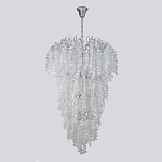 Люстра с прозрачными и белыми подвесками в виде лепестков FAIRYTREE Light варинант исполнения - 2 | Loft Concept в Ростове-на-Дону