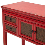 Деревянная консоль в китайском стиле с ящиками и дверцами красная Chinese Console Table варинант исполнения - 4 | Loft Concept в Ростове-на-Дону