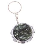 Зеркало брелок карманное двухстороннее из натурального камня Серафинит Stone Mirrors варинант исполнения - 5 | Loft Concept в Ростове-на-Дону