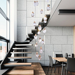 Большая каскадная люстра с хрустальными плафонами Esme Crystal Brass Cascade Chandelier 25 варинант исполнения - 2 | Loft Concept в Ростове-на-Дону