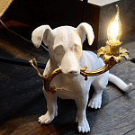 Настольная лампа в виде щенка Puppy White Table Lamp варинант исполнения - 5 | Loft Concept в Ростове-на-Дону