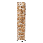 Торшер из перламутра на металлическом каркасе Indonesian Cylinder 2 варинант исполнения - 1 | Loft Concept в Ростове-на-Дону