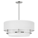 Потолочный светильник с двухслойным белым текстильным абажуром Hinkley варинант исполнения - 9 | Loft Concept в Ростове-на-Дону