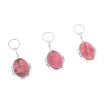 Зеркало брелок складное двухстороннее из натурального камня Родонит Stone Mirrors варинант исполнения - 4 | Loft Concept в Ростове-на-Дону