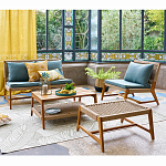 Садовый 2-х местный диван с каркасом из акации Green варинант исполнения - 5 | Loft Concept в Ростове-на-Дону